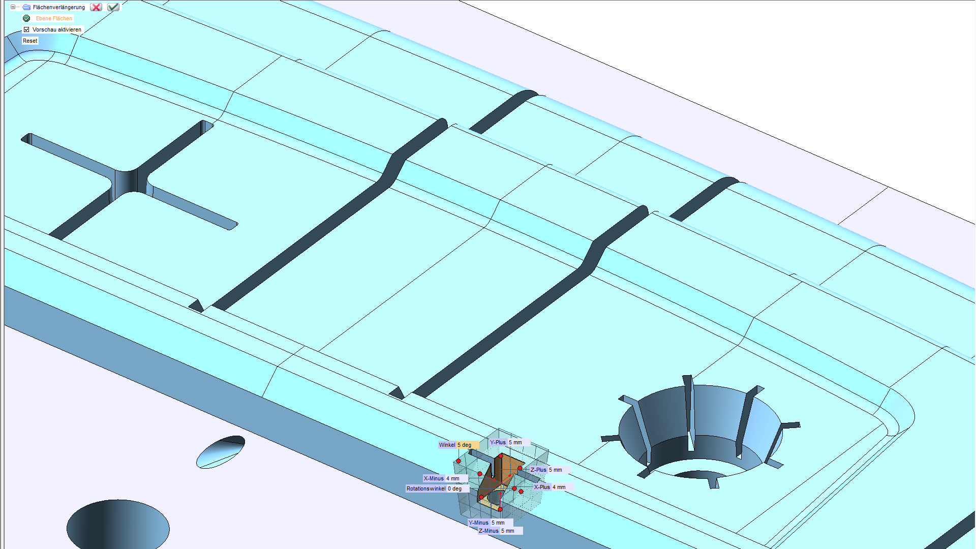 Rippenbereichsauswahl
